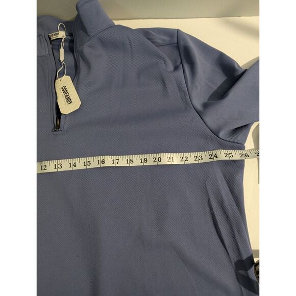 Men's Coofandy Quarter Zip Shirt Blue or Green Size XXL NWT - Picture 6 of 9